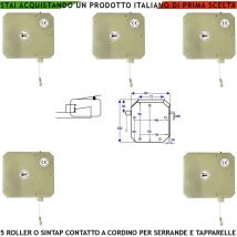 Securvera - Switchallarm 5 Pezzi Contatto Antifurto a Fune in Nylon Scorre su Carrucola in Ottone Impulsi Veloci 4/6 mS Collegato al Conta Impulsi