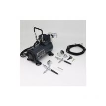KMS - SwitZer Top End Airbrush Compressor AS18 + Double Action Air Brush Kit New