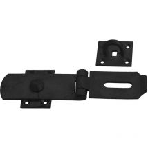 200mm Swivel Hasp & Staple Black - Perry