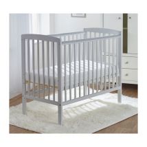 Kinder Valley - Sydney Grey Compact Cot with Kinder Flow Mattress & Removable Washable Water Resistant Cover | Space Saver Cot - Grey