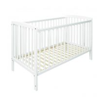 Kinder Valley - Sydney White Cot with Teething Rails | Solid Pine Wood - White