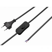 SY-5044224 Strom Anschlusskabel Schwarz 1.50 m inkl. Ein/Aus-Schalter - Sygonix