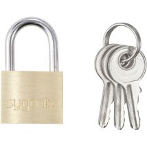 Sygonix - SY-5045280 cadenas 19.7 mm fermeture différente or-jaune avec serrure à clé