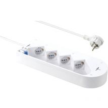 SY-5228510 Multipresa con interruttore 4 vie Bianco Schuko 1 pz. - Sygonix