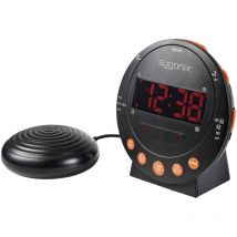 Sygonix - Sy-5266562 Elektronik Wecker Schwarz Fluoreszierend Zahlen 2 Timerzeiten