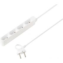 Sy-5806878 Steckdosenleiste 4fach Weiß Eurostecker 1 St. - Sygonix