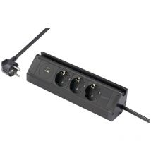 SY-6261864 Presa di corrente 3 scomparti Nero Schuko 1 pz. - Sygonix