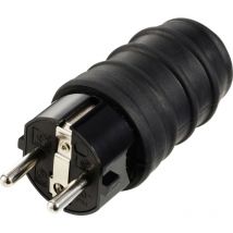 Sygonix - SY-6618468 Fiche électrique mâle avec terre tpe 250 v/ac noir IP44 Y705213