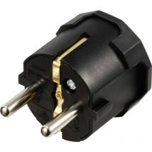 Sygonix - SY-6629386 Fiche électrique mâle avec terre polypropylène (pp) 250 v/ac noir Y918023