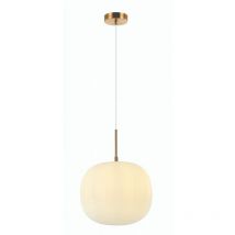 Larissa Lighting - Suspension Luminaire D300 Pour Ampoule led E27 Or Mat zambelis