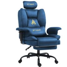 Symino Gaming Stuhl Chefsessel Bürostuhl Ergonomisch, Wildlederimitat Sofa-ähnliches Schreibtischstuhl Mit Fußstütze Höhenverstellbarer Office Chair 