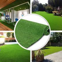 Garden Deluxe Collection - Synthetic Green Gras Teppich 10mm Fake Prrato mit einer olympischen Rolle - Rotolo Altezza 2 mt x 5 mt (10mq)