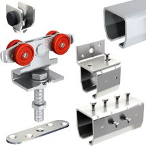 Slid'up By Mantion - Système coulissant slid'up 2000 pour 1 porte extérieure 27 mm max - rails 2 x 1,95 m acier galvanisé - 60 kg