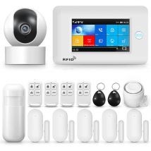 Gotrays - Système d'alarme Domestique, système d'alarme sans Fil 4G WiFi avec caméra de Surveillance 1080p, Alarme antivol Domestique à écran Tactile