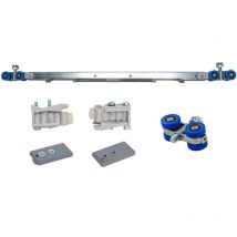 Schulte - Système de double amortisseur Softclose pour porte coulissante en verre (jusqu'à 80 kg)