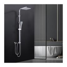 Ohpa - Columna de Ducha Sin Grifería Sin Necesidad de Perforar Nuevamente, Conjunto de Ducha de Pared Ajustable en Altura/Ángulo, Ducha de Mano y