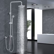 Ohpa - Sistema de Ducha Separado Columna de Ducha Sin Grifería, con Cabezal de Ducha y Ducha de Mano, Barra de Ducha Inoxidable