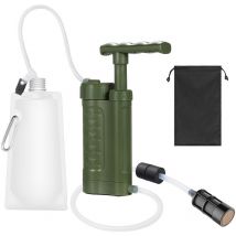 Decdeal - Sistema di filtraggio dell'acqua con pompa per purificatore d'acqua con filtro dell'acqua da 0,01 micron Attrezzatura di sopravvivenza di