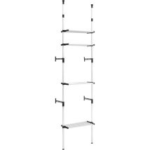 Système de garde-robe télescopique Aluminium – Tube et support de penderie – Matières, Finition métal, Longueur – RUBBERSKIN