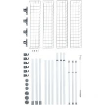 Wenko - Portant vêtement téléscopique Dressing sur Mesure Herkules Duo 3 tringles 2 paniers Solution sans perçage, réglable Longueur Hauteur, Acier,