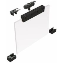 Helm - Système Coulissant 73 Portes En Verre 80 Kg Kit De Conversion Esg 8/10 Mm