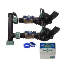 Système d'arrosage automatique de jardin à 2 zones avec programmateur ELC401 et électrovannes Rain Bird hv 1'' 24v