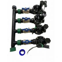 Système d'arrosage de jardin automatique avec 4 zones avec électrovanne Rain Bird hv 1'' 9V