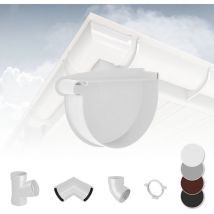 Rainway - Système de gouttière - pvc plastique de 130 mm, sélection de composants 130: blanc, Embout de prise