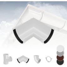 Rainway - Système de gouttière - pvc plastique de 130 mm, sélection de composants 130: blanc, Pièce d'angle à l'intérieur de 90