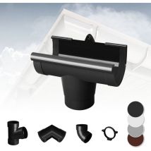 Rainway - Système de gouttière - pvc plastique de 130 mm, sélection de composants 130: anthracite, Soutien aux gouttières