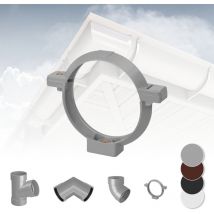 Rainway - Système de gouttière - pvc plastique de 130 mm, sélection de composants 130: gris, Collier de serrage