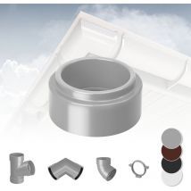 Rainway - Système de gouttière - pvc plastique de 130 mm, sélection de composants 130: gris, Connecteurs d'arcs