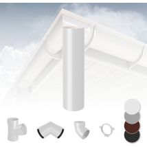 Rainway - Système de gouttière - pvc plastique de 90 mm, sélection de composants 90: blanc, Downpipe