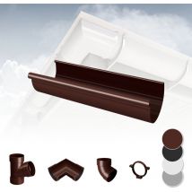 Rainway - Système de gouttière - pvc plastique de 90 mm, sélection de composants 90: brun, Gouttière