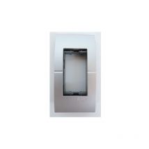 Plaque + support systo 1 module Titane Hager WS405T