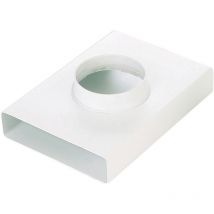 Té de raccordement - Diamètre : 125 mm - Décor : Blanc - Section : 55 x 220 mm - Matériau : pvc - s&p