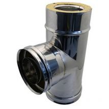 T en acier inoxydable 316l avec double paroi à 90°