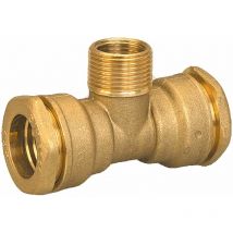 Guareski - Té laiton compression acs Mâle 1'1/4 Femelle 1' PE40