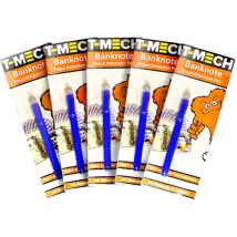 5 Stylos Détecteur de Faux Billets - Marqueur Contrefaçon, Fraude - Monnaie euro, livres sterling, dollars - Transparent. Vérifier les billets en un