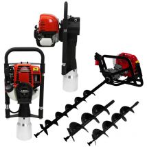 Monster Shop - T-Mech Earth Auger and Petrol Post Driver 120mm Post Hole Borer