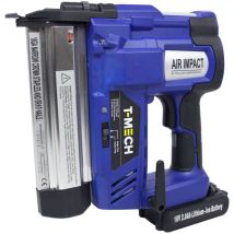 Pistola Sparachiodi Graffettatrice Pneumatica 2 In 1 18v Senza Fili Con Batteria Addizionale Lunga Durata Con 300 Chiodi E 300 Graffette - T-mech