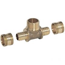 Altech - té - a glissement - tube per - diamètre 16 vers mâle à visser 15 x 21