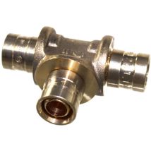Raccord PER – Té à glissement égal Ø25 mm – Fixation raccord, Filetage plomberie, Forme du raccord, Configuration raccord, Largeur