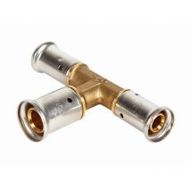 Té réduit laiton multicouche à sertir th ou be Ø26x3.0-16x2.0-26x3.0
