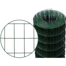 Rete elettrosaldata plastificata verde rotolo mt.10 maglia 76x63 spess.filo ø mm.2,2 - cm.120h.