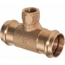 Altech - té à sertir - cuivre - femelle / femelle - diamètre 14 / 1/2 / 14 mm - sachet de 2 alt02pt8g140414