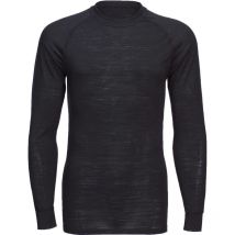 T-shirt à manches longues en laine mérinos Noir M