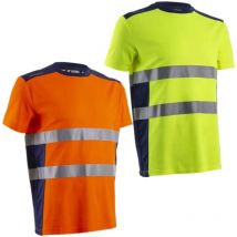 T-Shirt Alta Visibilita in Poly Cotone - Nekki Giallo-Navy s