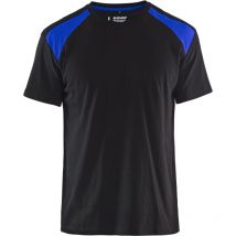 T-shirt de travail bicolore 3379 - Noir/Bleu roi xxxl