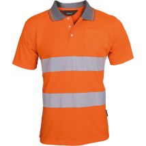 T-shirt De Travail Poloshirt Protection Haute Visibilitépoloshirt, Orange Xl Taille Xl